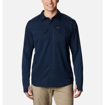 Columbia Silver Ridge Lite Hybrid, Camisa Azul Marino Para Hombre | 978214-QAT